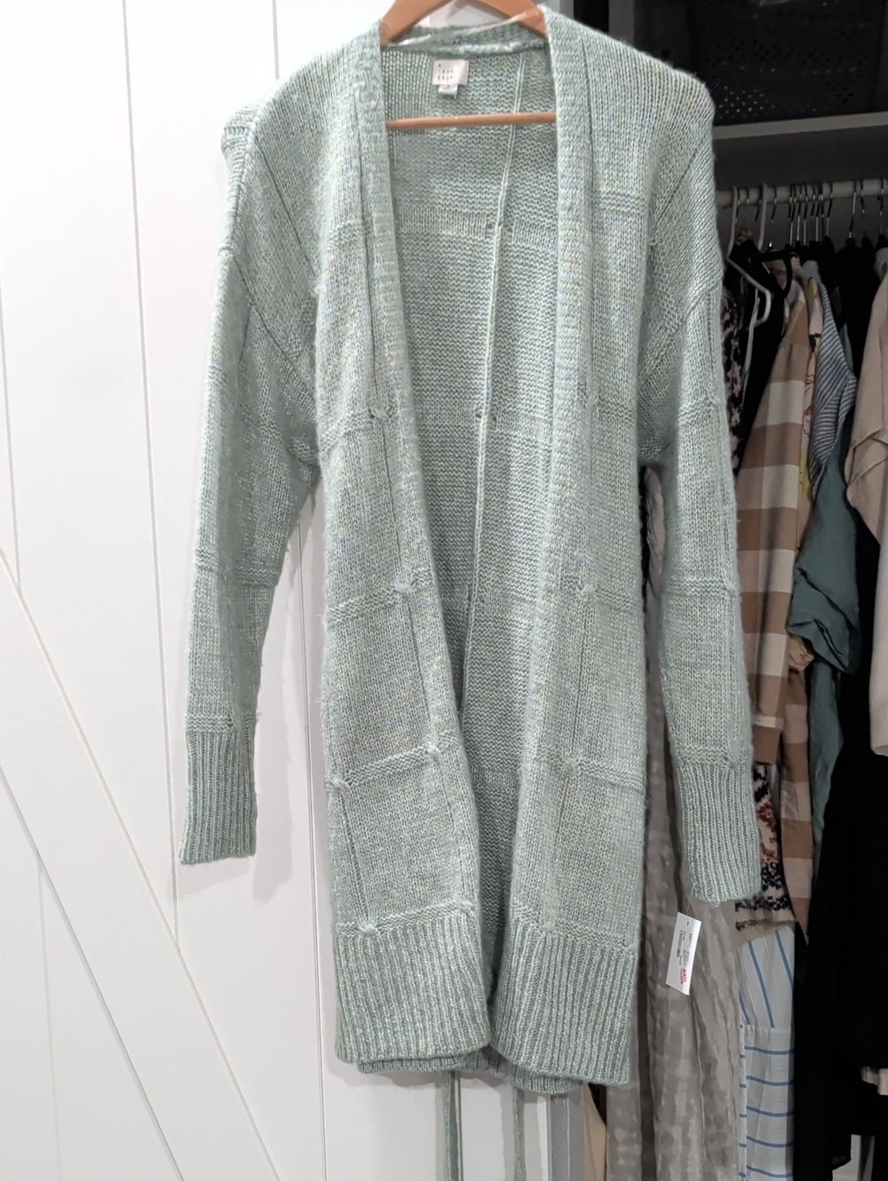 a new day Mint Green Open-Front Knit Cardigan